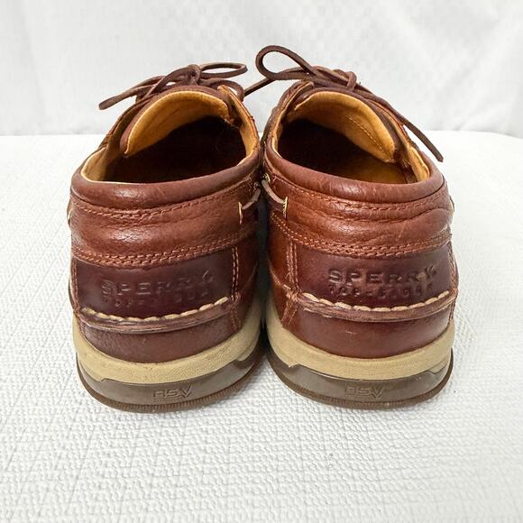 Sperry Top Sider Gold Cup ASV Boat Shoes Mens Size 11 Brown Leather Slip On